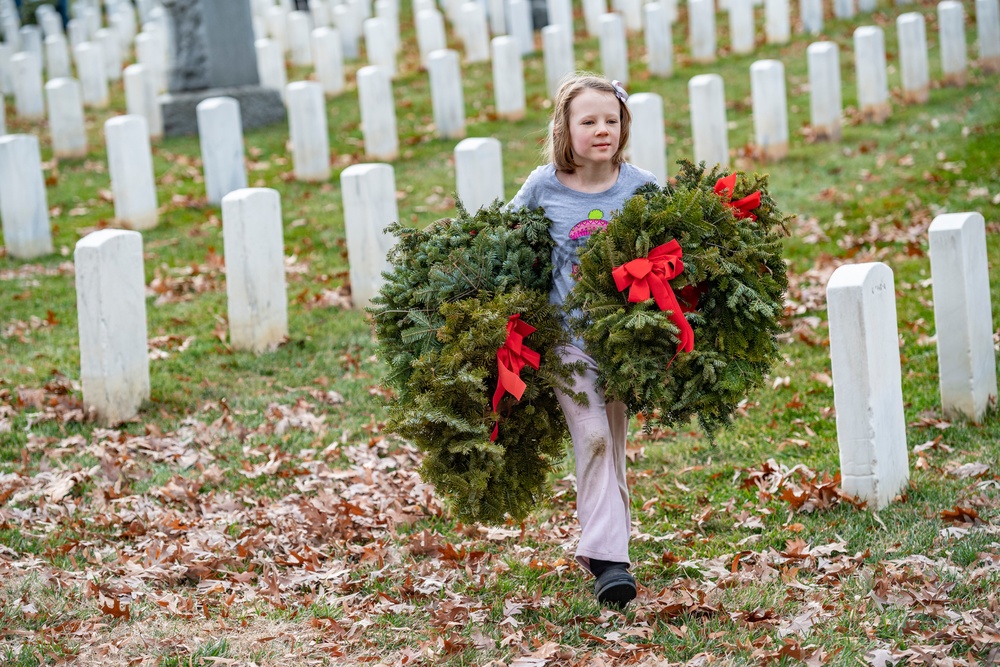 Wreaths Out at U.S. Soldiers' and Airmen's Home National Cemetery