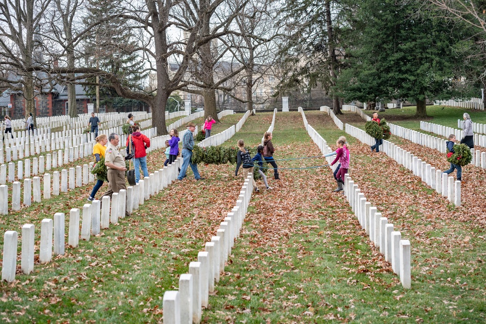 Wreaths Out at U.S. Soldiers' and Airmen's Home National Cemetery