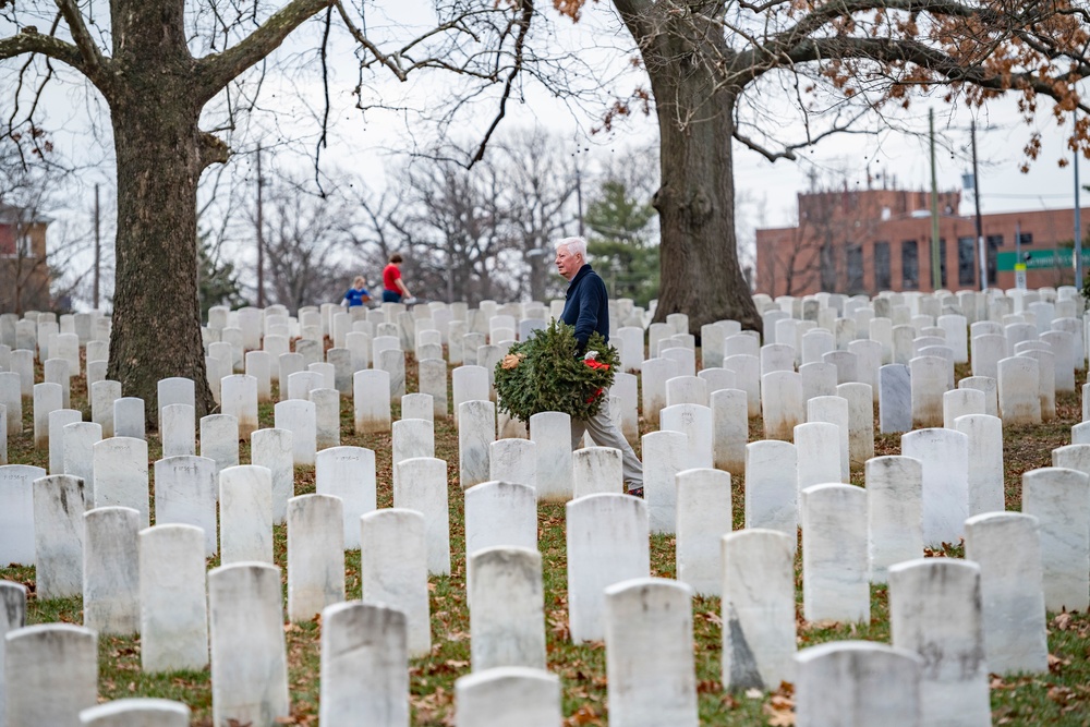 Wreaths Out at U.S. Soldiers' and Airmen's Home National Cemetery