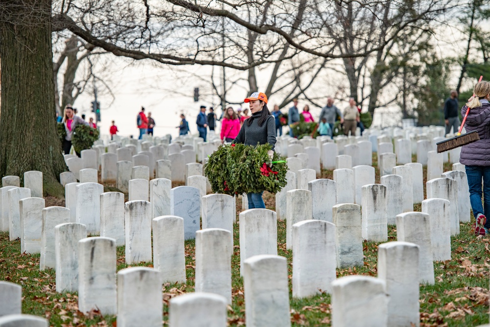 Wreaths Out at U.S. Soldiers' and Airmen's Home National Cemetery