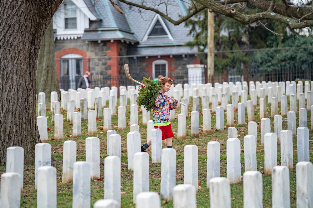 Wreaths Out at U.S. Soldiers' and Airmen's Home National Cemetery