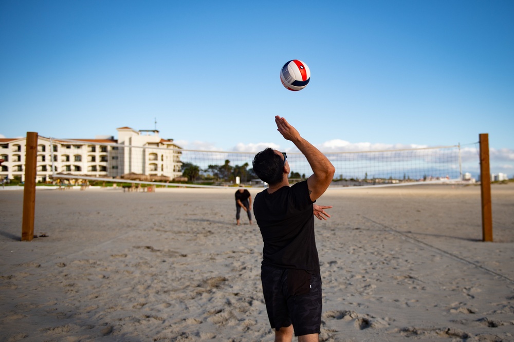 Sailors Play Volleyball