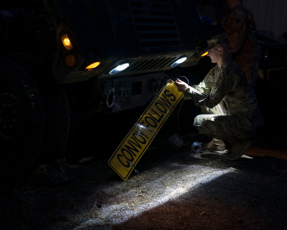 The 812th Engineer Company Conducts Convoy Operations