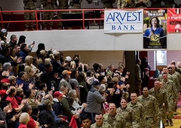 Families fill gymnasium for Oklahoma Guard Soldiers’ deployment ceremony