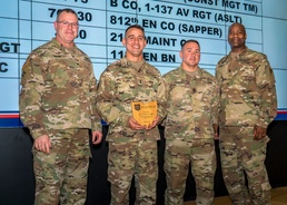 812th Engineer Company receives readiness award