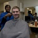 GHWB Sailor Recieves Haircut