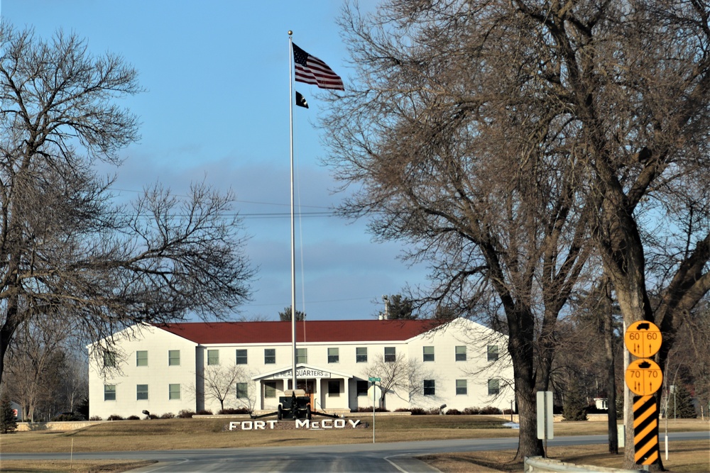 American Flag and Fort McCoy