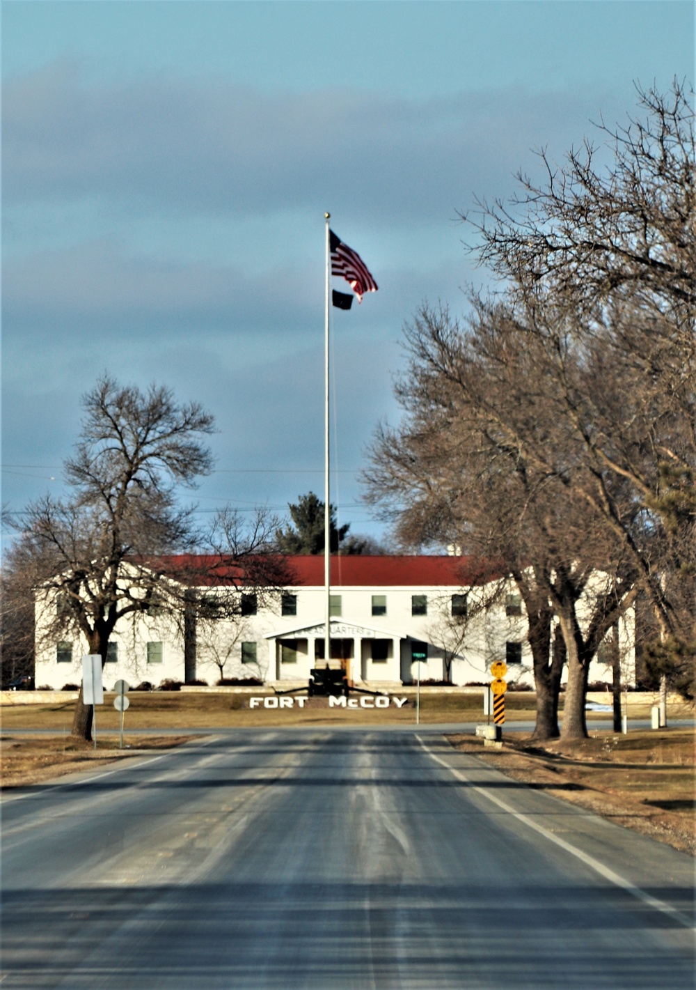 American Flag and Fort McCoy