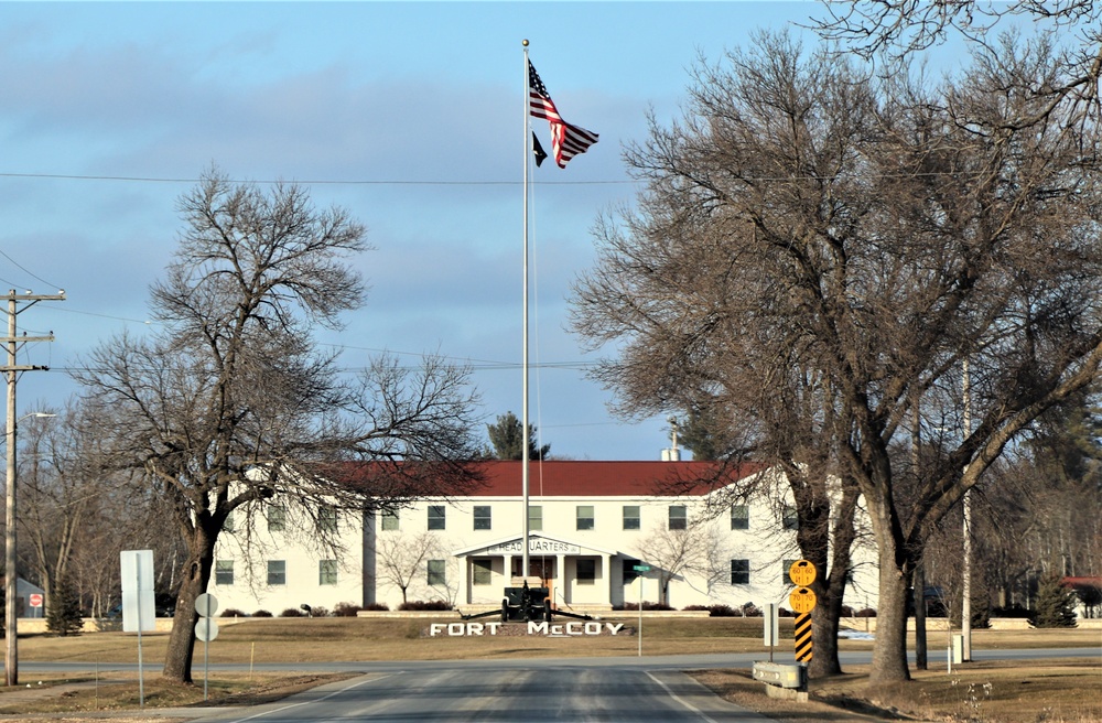 American Flag and Fort McCoy