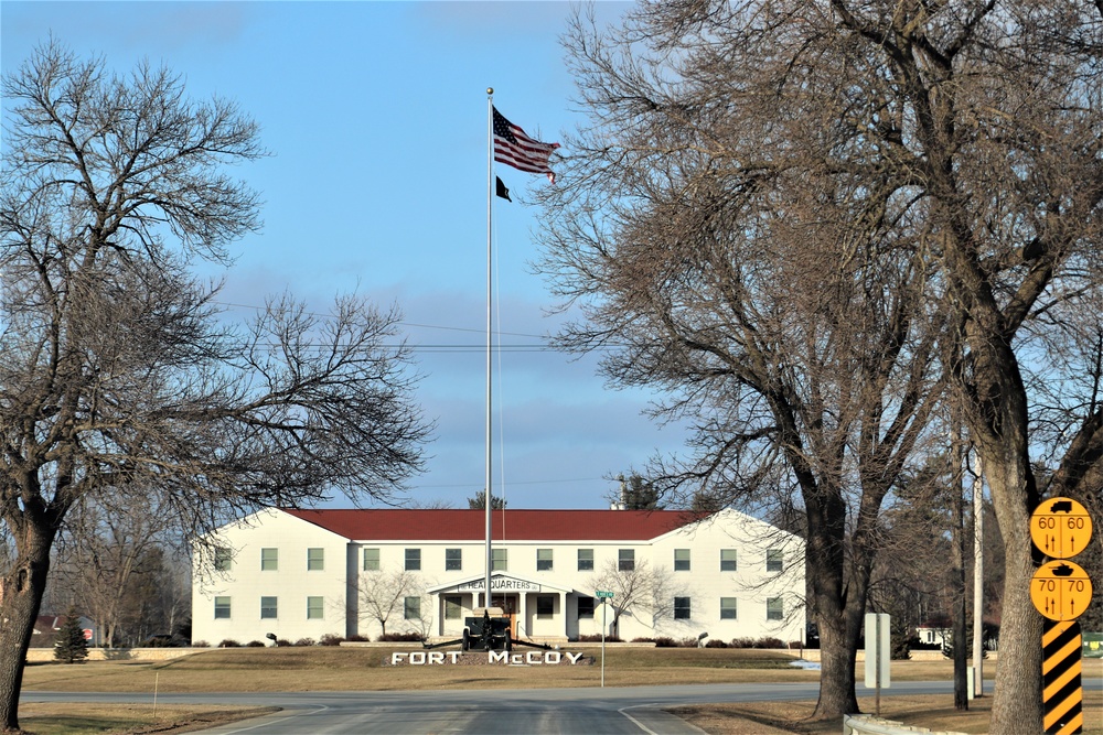 American Flag and Fort McCoy