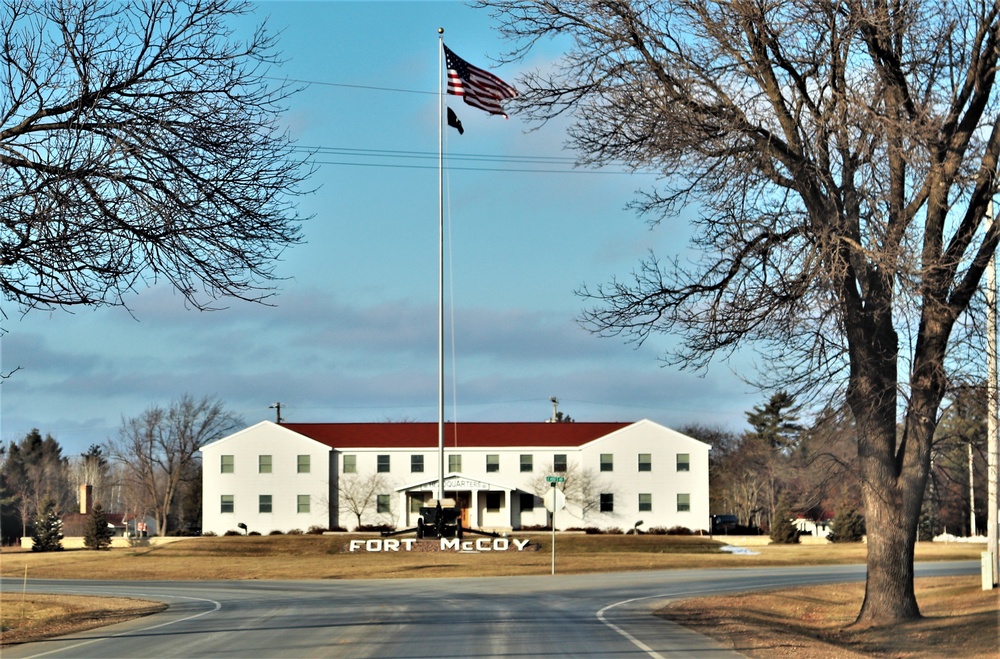 American Flag and Fort McCoy