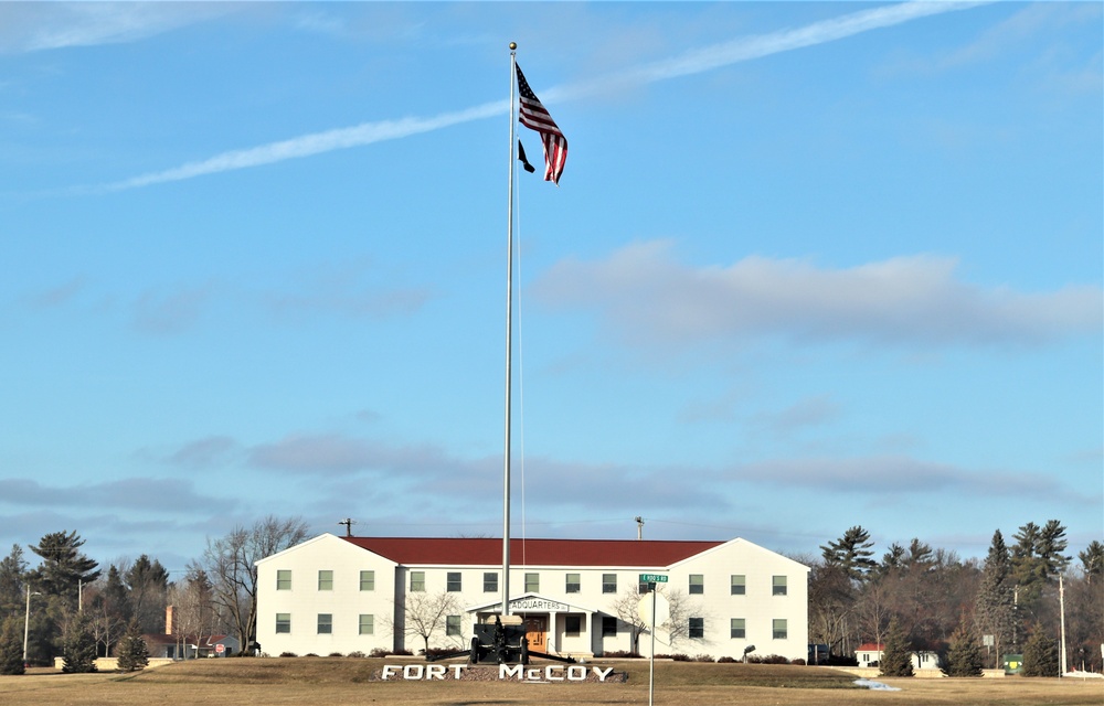 American Flag and Fort McCoy