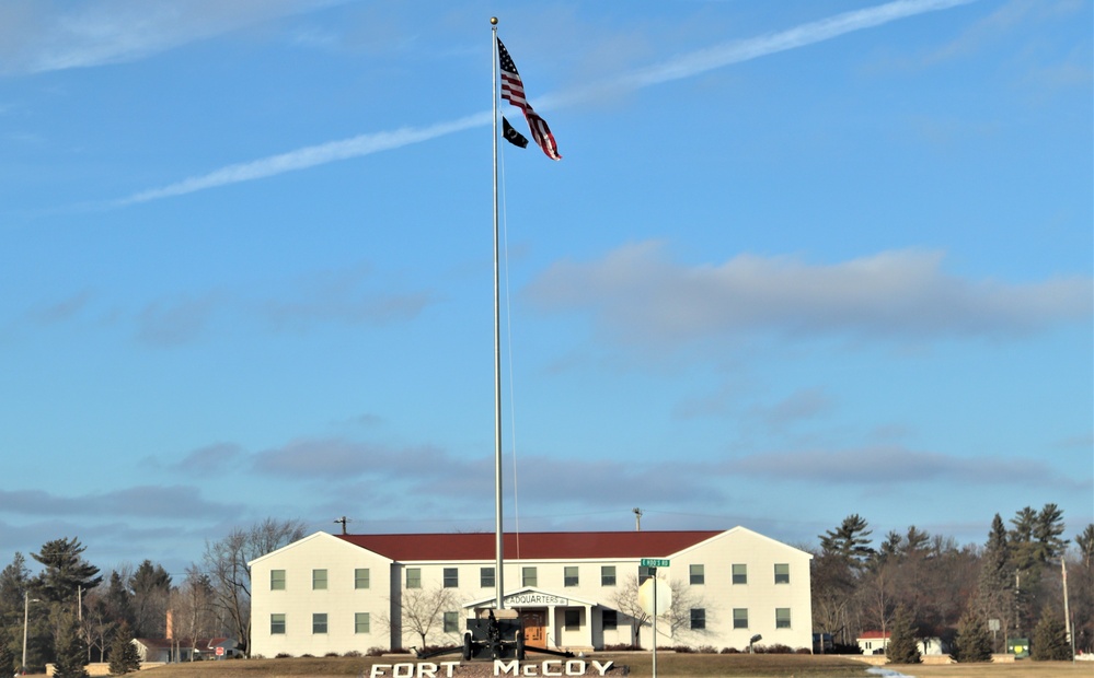 American Flag and Fort McCoy