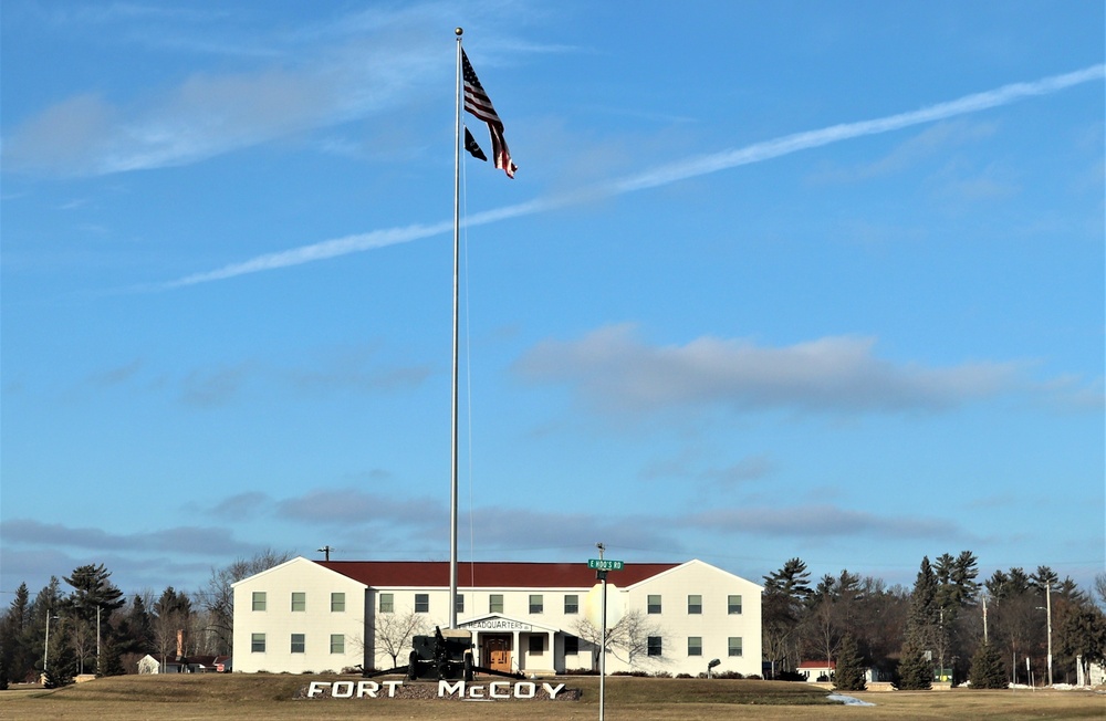 American Flag and Fort McCoy