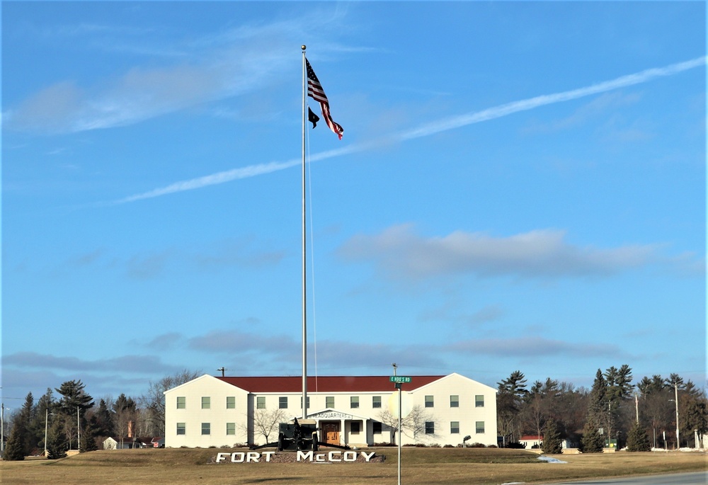 American Flag and Fort McCoy