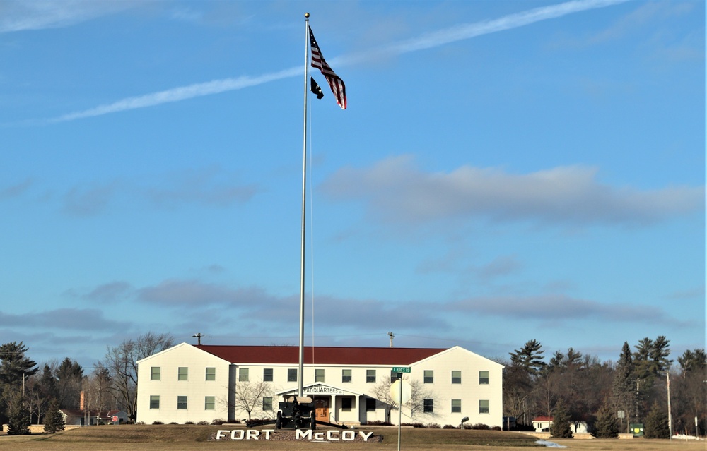 American Flag and Fort McCoy