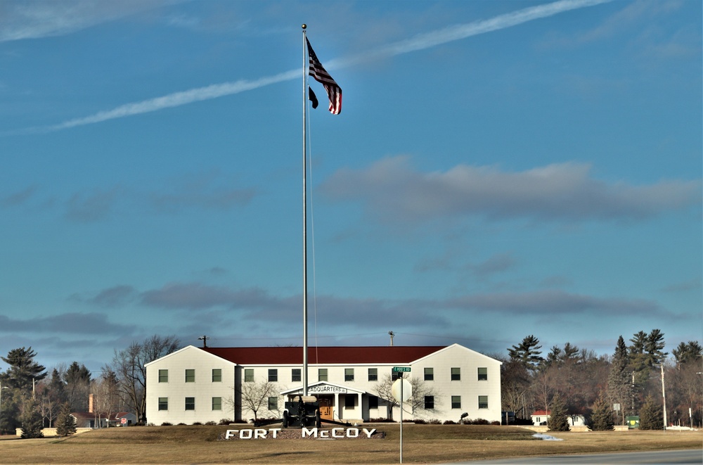 American Flag and Fort McCoy