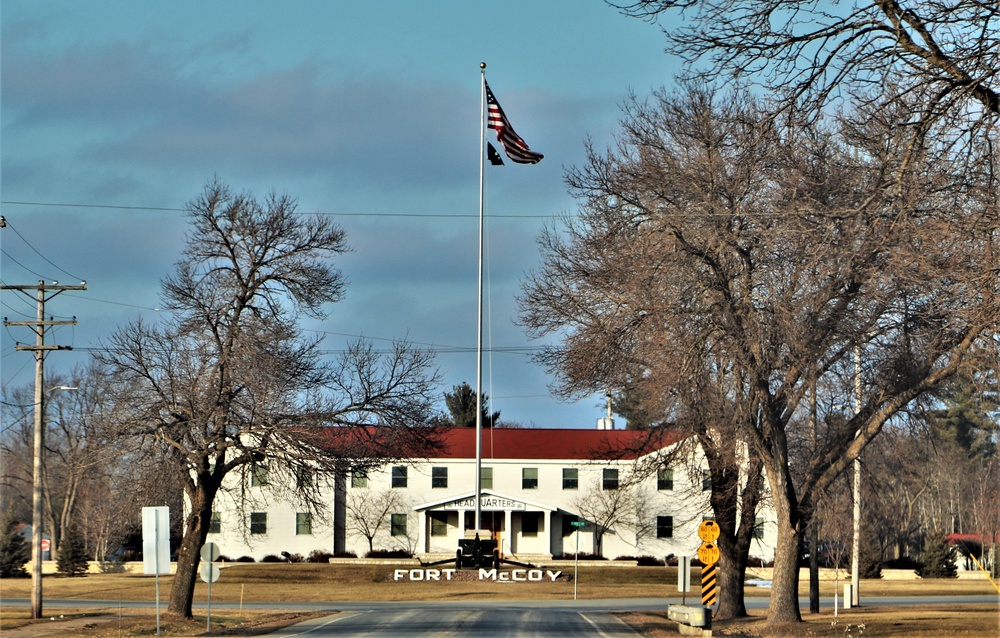 American Flag and Fort McCoy