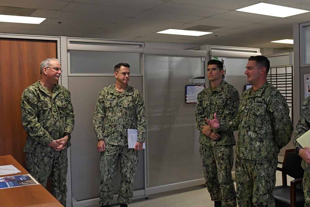 Rear Adm. Bruce Gillingham, Navy Surgeon General, meets with Navy Medical Readiness Training Command Pearl Harbor