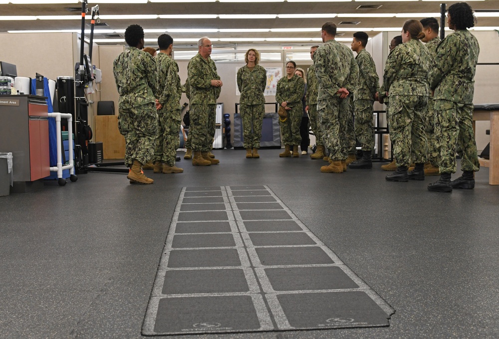 Rear Adm. Bruce Gillingham, Navy Surgeon General, meets with Navy Medical Readiness Training Command Pearl Harbor