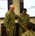 Rear Adm. Bruce Gillingham, Navy Surgeon General, recognizes Sailors during his visit to Naval Medical Readiness Training Command Pearl Harbor