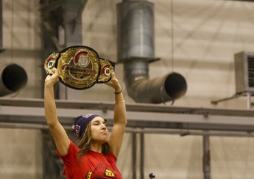 Ficarra displays championship belt