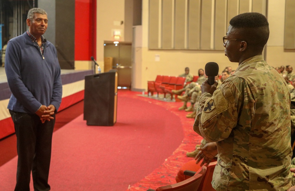 General (R) Vincent K. Brooks speaks to Soldiers during a recent Leader Professional Development on Fort Shafter, HI, Jan. 10, 2020.