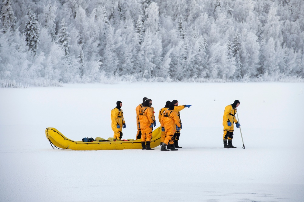 JBER fire protection specialists certify as ice rescue technicians