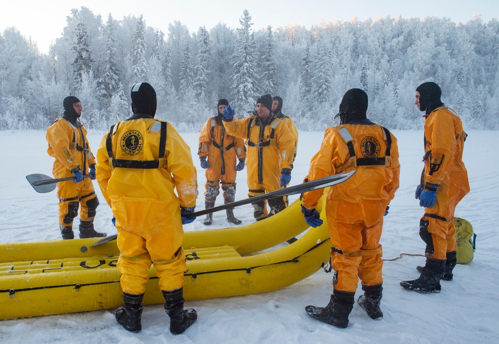 JBER fire protection specialists certify as ice rescue technicians