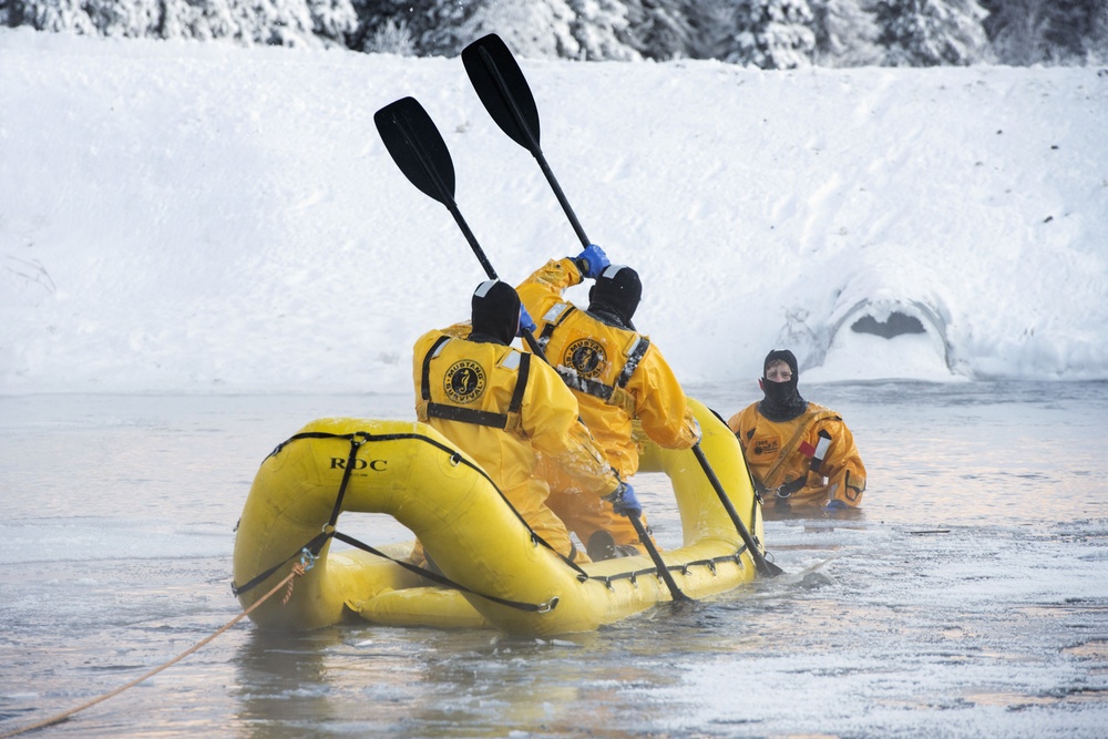 JBER fire protection specialists certify as ice rescue technicians