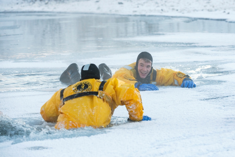 JBER fire protection specialists certify as ice rescue technicians