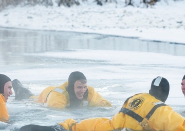 JBER fire protection specialists certify as ice rescue technicians