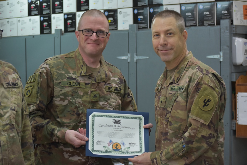 Recognition for Soldiers of the 607th Movement Control Team