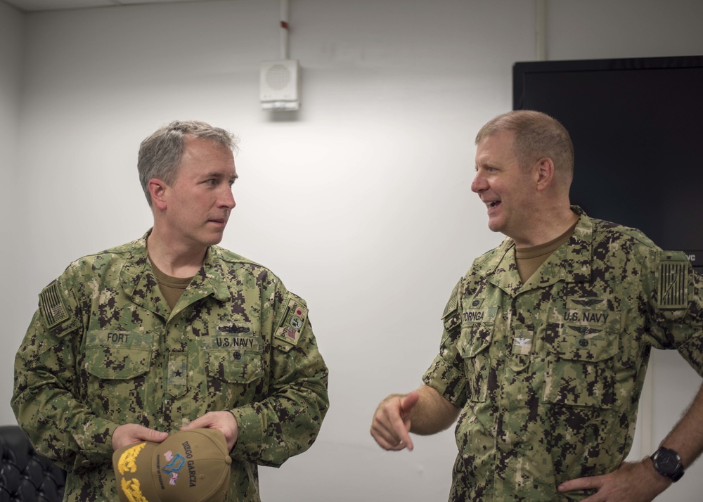 Rear Adm. Brian P. Fort Visits Diego Garcia