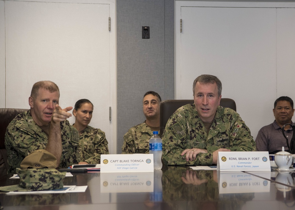 Rear Adm. Brian P. Fort Visits Diego Garcia