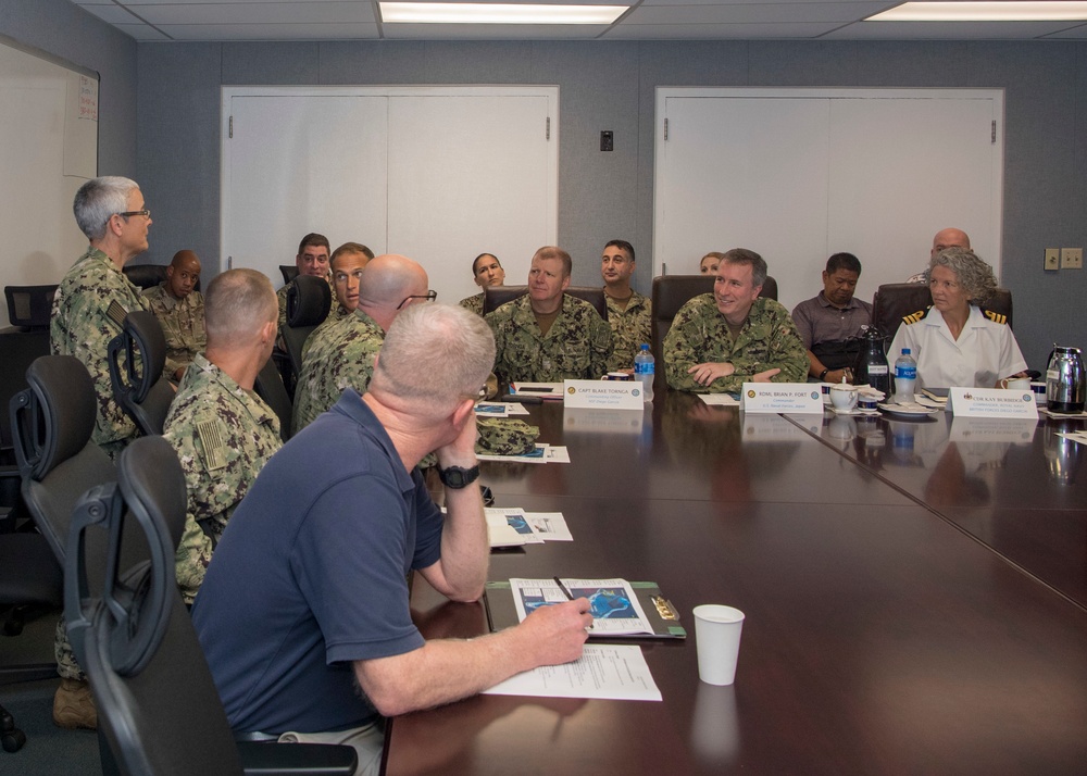 Rear Adm. Brian P. Fort Visits Diego Garcia