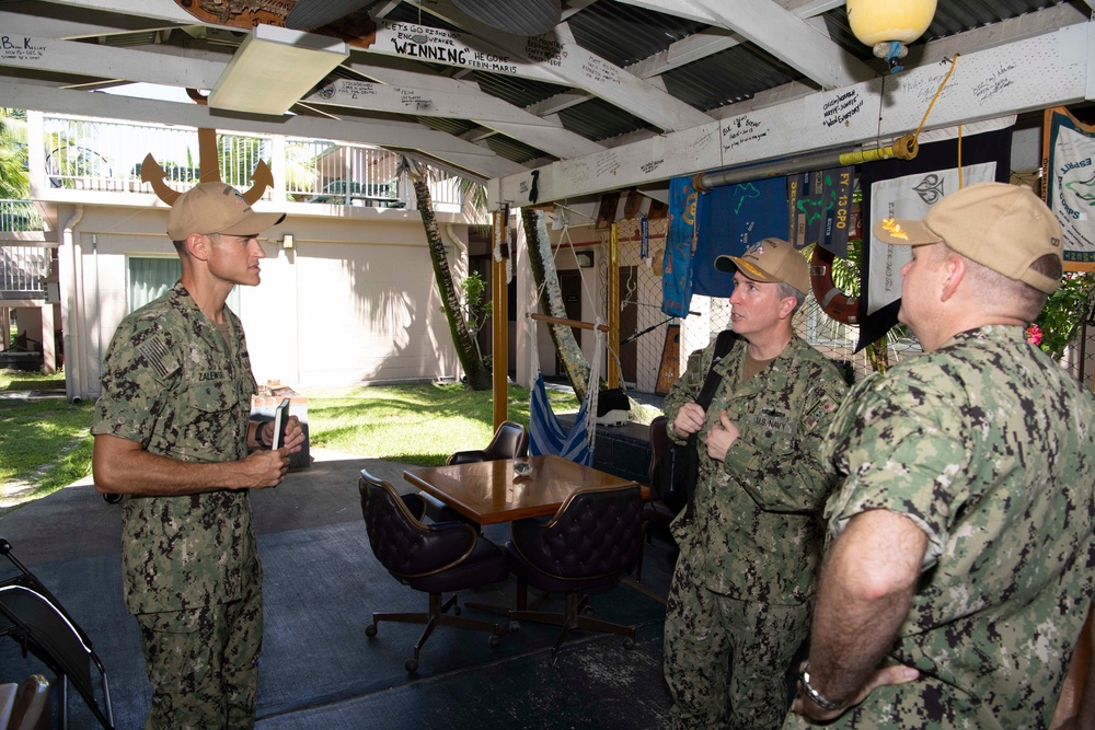 Rear Adm. Brian P. Fort Visits Diego Garcia