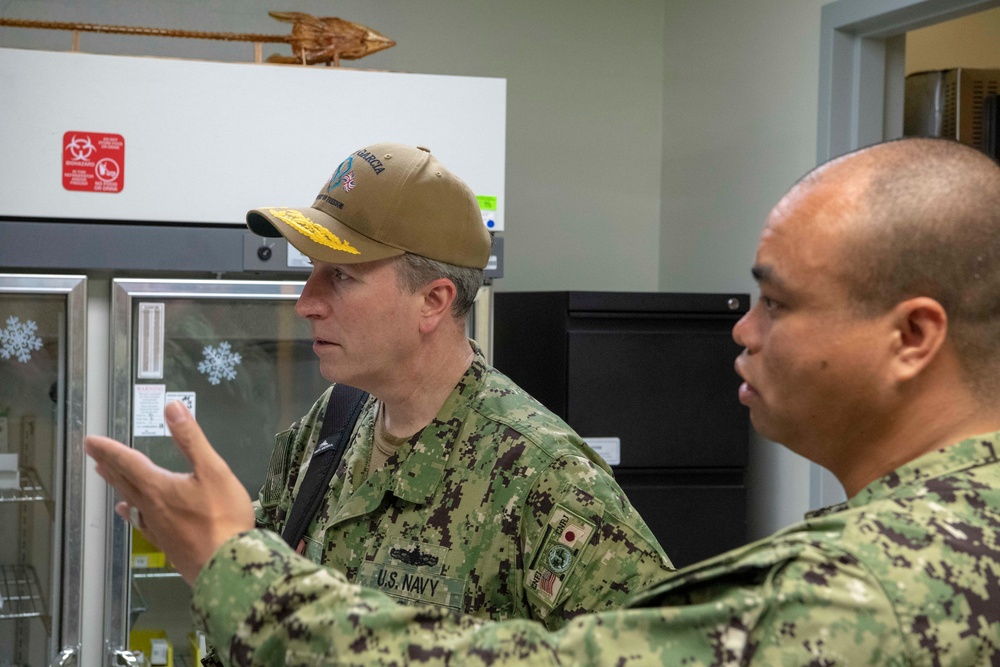 Rear Adm. Brian P. Fort Visits Diego Garcia