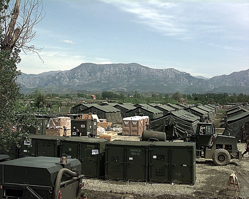 U.S. encampment in Tirana, Albania