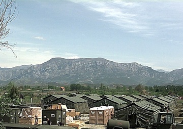 U.S. encampment in Tirana, Albania