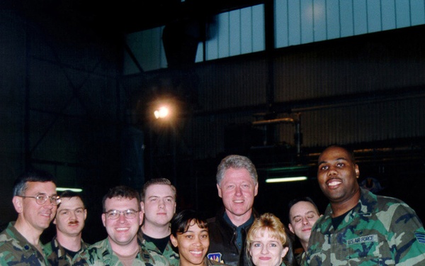 Former President William Jefferson Clinton with 86th Medical Group