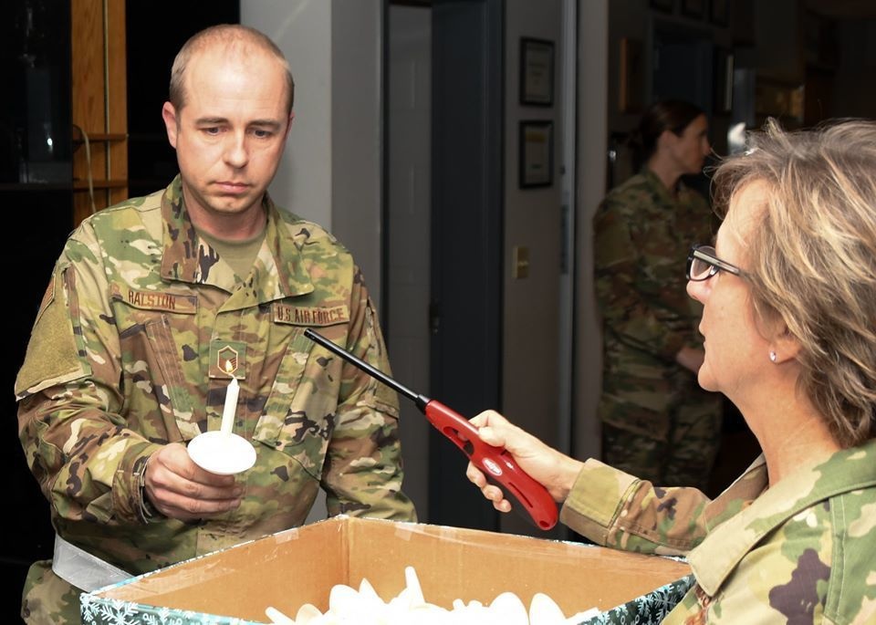136th Airlift Wing Members Hold Candlelit Vigil for Fallen Chilean State Partners