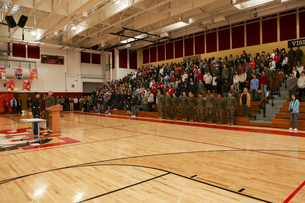 8th Engineer Support Battalion renews 10 year partnership with Lejeune High School through Adopt-a-School program