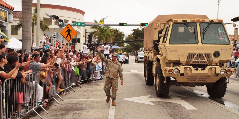 Florida Army Guard Soldiers Participate in Traditional South Florida Parade