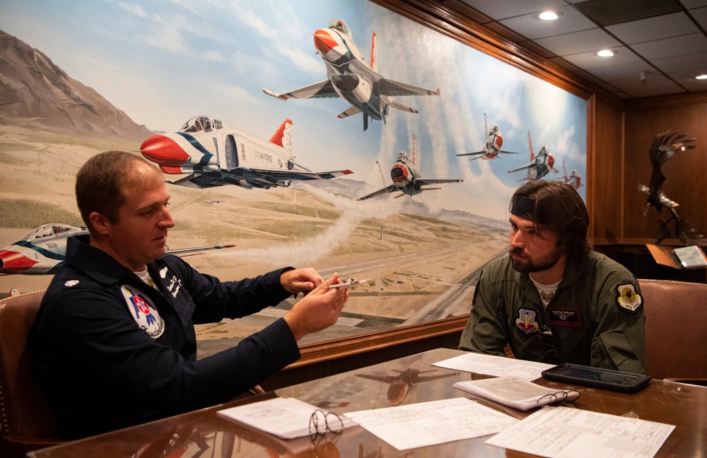 Gardner Minshew II flies with the Air Force Thunderbirds