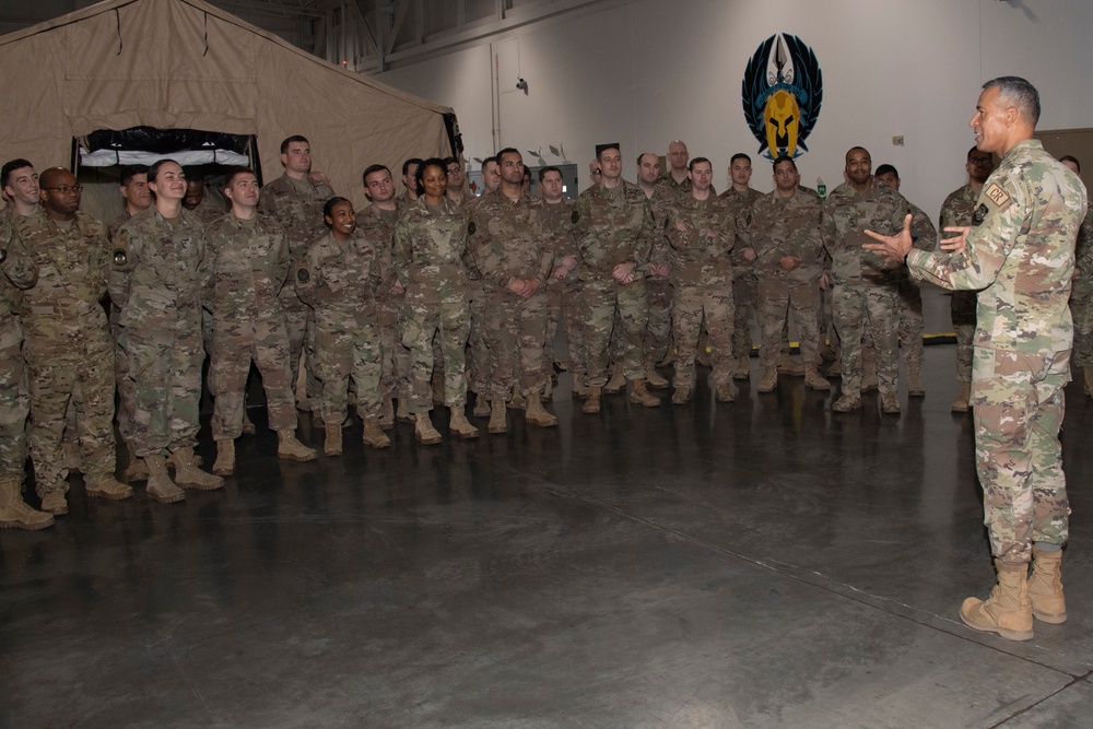 AMC command chief visits Travis CRW Airmen