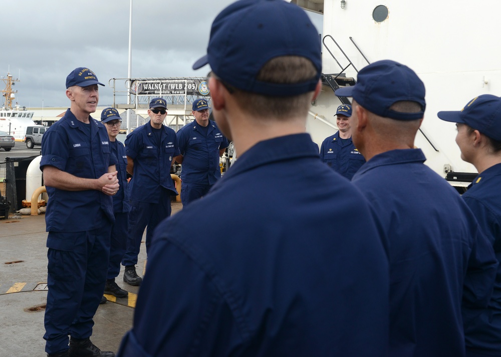 Coast Guard Cutter Walnut departs Honolulu for final time