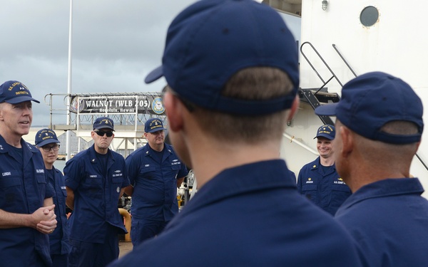 Coast Guard Cutter Walnut departs Honolulu for final time