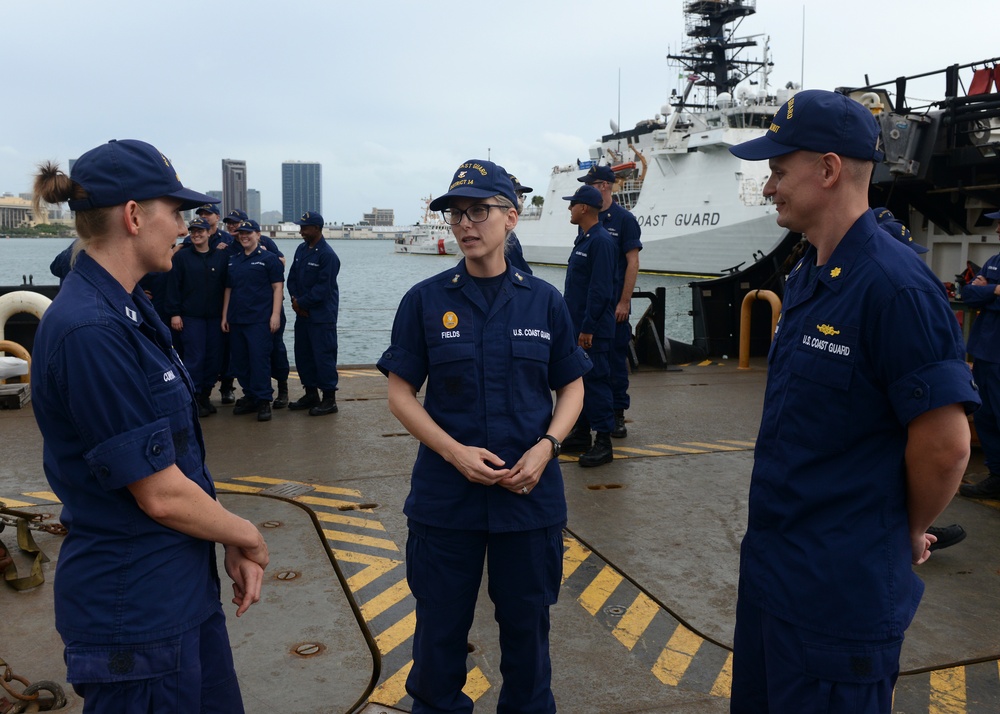 Coast Guard Cutter Walnut departs Honolulu for the final time