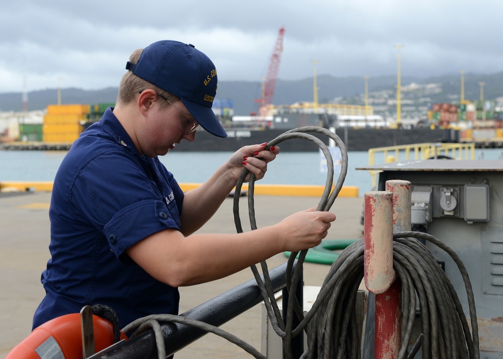 Coast Guard Cutter Walnut departs Honolulu for final time